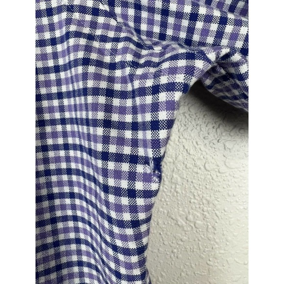 Ralph Lauren Large Purple Blue Plaid Long Sleeve Button Down Cotton Shirt - Picture 11 of 11